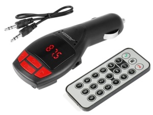 Modulator FM auto, Ecran LCD, MP3/SD/MMC, Bluetooth/USB-A, Plastic, Negru