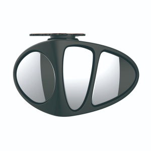Oglinda suplimentara tripla pt unghi mort, exterioara, partea dreapta, rotativa 360°, autoadeziva, neagra, 3R
