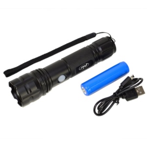 Pachet lanterna PNI Adventure F10 din aluminiu cu LED 6W, 500lm pana la 200m focus, cu acumulator si alimentator PNI CHG300 cu port USB C, QC3.0, PD3.0, PPS si port USB-A, 30W - Img 6