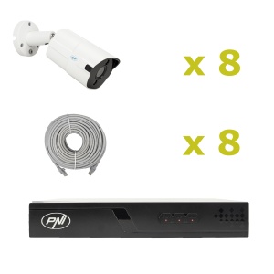 Pachet supraveghere video NVR POE PNI House IP716J, 8 camere PNI IP818J 8MP si 8 cabluri UTP CAT6 20 metri incluse - Img 10