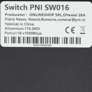Pachet Switch PNI SW016, 16 x 10/100/1000 Mbps, Gigabit, carcasa metalica si patch 3m CAT8 PNI U8030W - Img 8