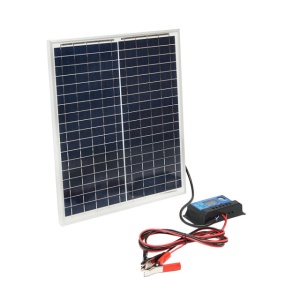 Panou solar 20W, 425x340x18mm cu regulator de incarcare 12/24V 10Ah - Img 3