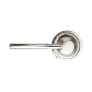 Para de dus baie rotunda, 1 functie tip ploaie, duze silicon, crom lucios, otel inoxidabil 100x225mm - Img 3