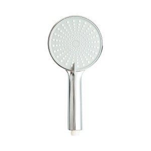 Para de dus baie rotunda, 3 functii, duze silicon, crom lucios, plastic 120x250mm