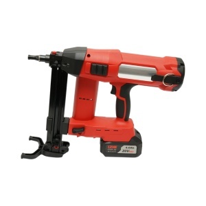 Pistol de batut cuie in beton si metal cu acumulator 20V, 4Ah Li-ion, LED, brushless, 100 Joule, cuie 15-40mm, diametru 2.7-3mm, magazie 33 cuie Breckner Germany - Img 6