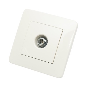 Priza TV alba incastrata PC 80x80mm