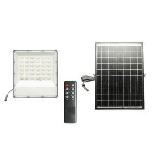 Proiector LED 300W, 6500K cu panou solar bifacial 30W, baterie LiFePO4 15000mAh si telecomanda IP66 Breckner Germany
