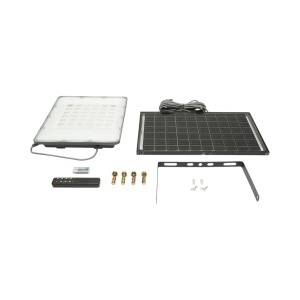 Proiector LED 300W, 6500K cu panou solar bifacial 30W, baterie LiFePO4 15000mAh si telecomanda IP66 Breckner Germany - Img 5