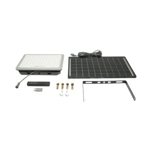 Proiector LED 300W, 6500K cu panou solar bifacial 30W, baterie LiFePO4 15000mAh si telecomanda IP66 Breckner Germany - Img 5