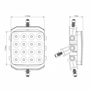 Proiector LED patrat 48W combo 11 cm - Img 7