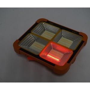 Proiector LED portabil 100W cu panou solar 1.5W, baterie 3600mAh, 6 moduri de iluminare, magnet, carlig, USB Power Bank 210x170x55mm Breckner Germany - Img 14