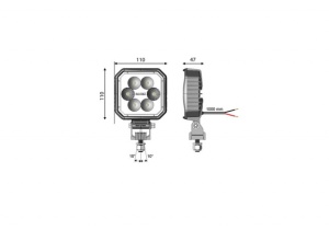 Proiector patrat LED 110X110mm VIGNAL - Img 3