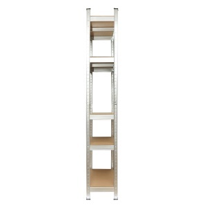 Raft metalic cu 5 polite MDF, 180x90x40cm, 175kg/polita, montaj fara suruburi Breckner Germany - Img 3