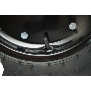 Roata completa 500/12 R1 8PR crampon cu janta neagra - Img 5