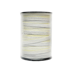 Rola banda alb-galben-negru, latime 20mm 5x0.3mm SS lungime 200m gard electric Baisan - Img 3