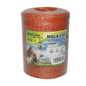 Rola fir galben-rosu fi 2mm, 6x0.15mm SS inox, 5.5 Ohm/m 1000m gard electric Breckner Germany - Img 6