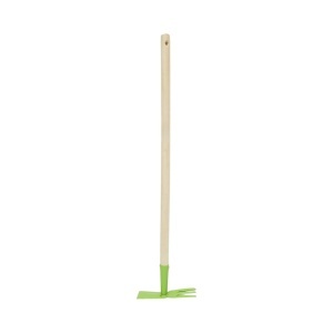 Sapaliga dubla de gradina cu lama si 3 dinti, coada din lemn 70cm - Img 2