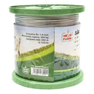 Sarma galvanizata pentru gard electric 1,6mm x 500m Mezofarm - Img 3