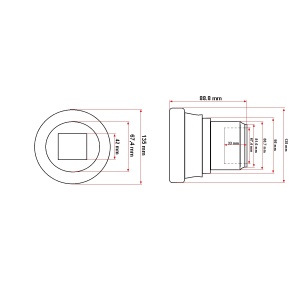 Semimosor lagar disc cu patrat de 41mm model nou mare pentru Vogel Noot - Img 7