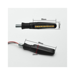 Semnalizare moto 12V cu functie de lumina de zi alba si semnalizare galbena - Img 4