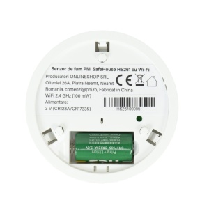 Senzor de fum PNI SafeHouse HS261 cu Wi-Fi, control din aplicatia Tuya Smart, alimentare baterie 3V, 85dB, alarma sonora si vizuala, alarma silentioasa - Img 4