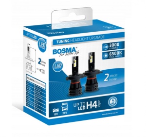 Set 2 becuri 12/24V H4 SMD CANBUS, BOSMA