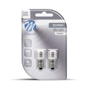 Set 2 becuri LED L016 - Ba9s 1x HP alb
