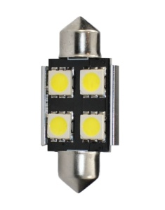 Set 2 becuri LED M-TECH Premium LB328W - C5W 36mm, 12V 4xSMD5050 CANBUS alb - Img 2