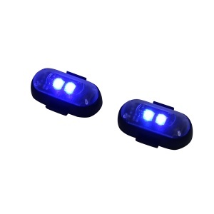 Set 2 lampi LED RGB stroboscopice cu telecomanda, 10 moduri, 8 culori, baterie litiu 110mAh reincarcabila USB-C IP65 - Img 5