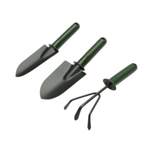 Set 3 unelte gradinarit cu lopatica, transplantor, cultivator si maner plastic Breckner Germany - Img 1