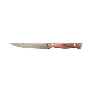 Set 6 cutite steak 12.5cm, lama zimtata otel 3Cr13, maner lemn Pakka Breckner Germany - Img 5