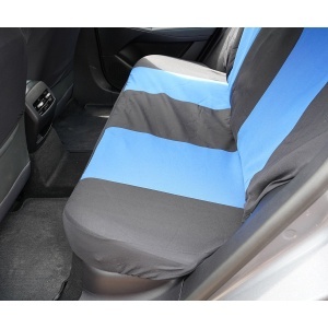 Set huse scaune auto universale albastru-negru, material textil 8 piese - Img 7
