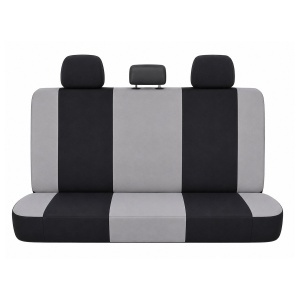 Set huse scaune auto universale gri-negru, material textil 8 piese - Img 3