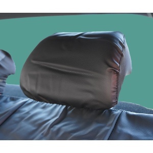 Set huse scaune auto universale negru-rosu, material piele ecologica si textil 8 piese - Img 9