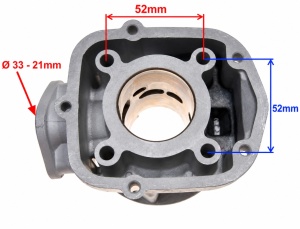 Set motor 2T scuter 50cc Derbi D50B0 (racire apa) - Img 2