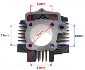 Set motor ATV / Cross 4T 125cc (piston 54mm) - Img 3
