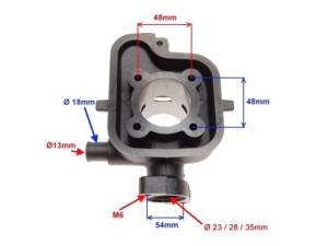 Set motor scuter 2T 50cc Peugeot Ludix (racire apa) - Img 2