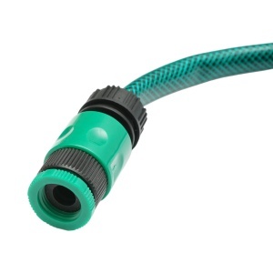 Set rola 20m furtun gradina PVC impletit 1/2 inch cu duza stropit reglabila, conectori si adaptor robinet 3/4-1/2 inch Breckner Germany - Img 5