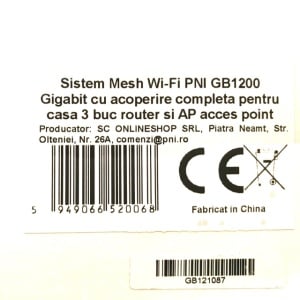 Sistem Mesh Wi-Fi PNI GB1200 Gigabit cu acoperire completa pentru casa 3 buc router si AP acces point - Img 5