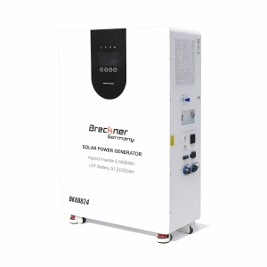 Sistem solar fotovoltaic All-in-One cu invertor hibrid 6.5kW, 48V ON/OFF GRID monofazic, baterie integrata 10.24kWh Li-ion 51.2V 200Ah Breckner Germany