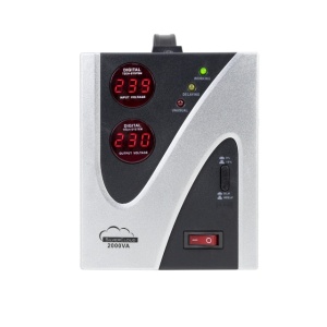 Stabilizator de tensiune SilverCloud 2000VA 1200W 9.1A iesire 230V ± 10% - Img 2