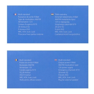 Statie radio CB PNI Escort HP 6500 PRO, multi-standard, VOX, NRC, 4W, AM-FM, 12V, SQ, ASQ, mufa de bricheta inclusa