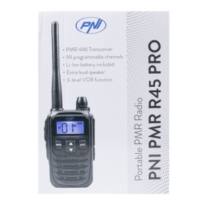 Statie radio portabila PNI PMR R45 PRO 446MHz, 0.5W, 99 canale programabile, 16 PMR si tonuri 38 CTCSS si 104 DCS, Squelch 5 niveluri, VOX, TOT, BCL, Scan, Roger Beep - Img 5