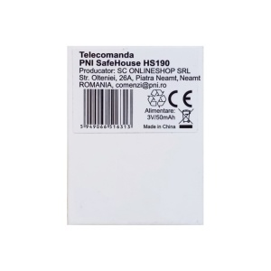 Telecomanda PNI SafeHouse HS190 pentru sisteme de alarma wireless, functii armare, dezarmare, armare partiala, alarma de panica - Img 7