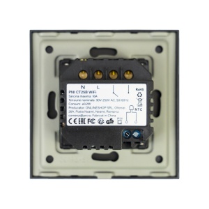 Termostat inteligent PNI CT25B WiFi pentru centrala termica pe gaz, montaj incastrat, 16A, control din aplicatia Tuya Smart, programare zilnica, mod manual/automat, culoare negru - Img 4
