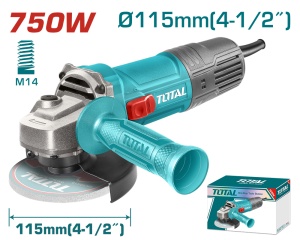 TOTAL - POLIZOR UNGHIULAR - 115MM - 750W (INDUSTRIAL)