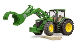 Tractor John Deere 7R 350 cu încărcător frontal - Bruder 3151 - Img 7