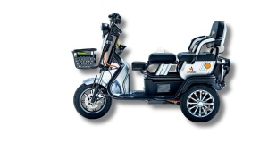 Triciclu electric GO RIDE Portocaliu 800W 25km/h, Fara permis, CIV INCLUS - Img 2