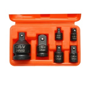 Trusa 6 adaptoare reductoare antrenor clichet chei tubulare cu patrat 1/4, 3/8, 1/2, 3/4 inch Cr-V Breckner Germany - Img 3