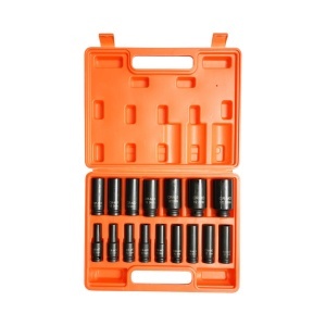 Trusa chei tubulare de impact lungi 10-32mm, patrat 1/2 inch Cr-Mo 16 piese Breckner Germany - Img 2